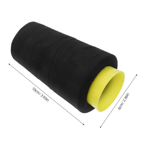 3Pcs 3000 Yards Black Overlock Sewing Thread Cones For Serger Quilting 1