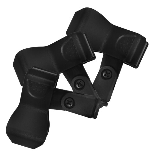 6Pcs Plastic Microphone Clip Universal Holder with Elastic Grip Black 2