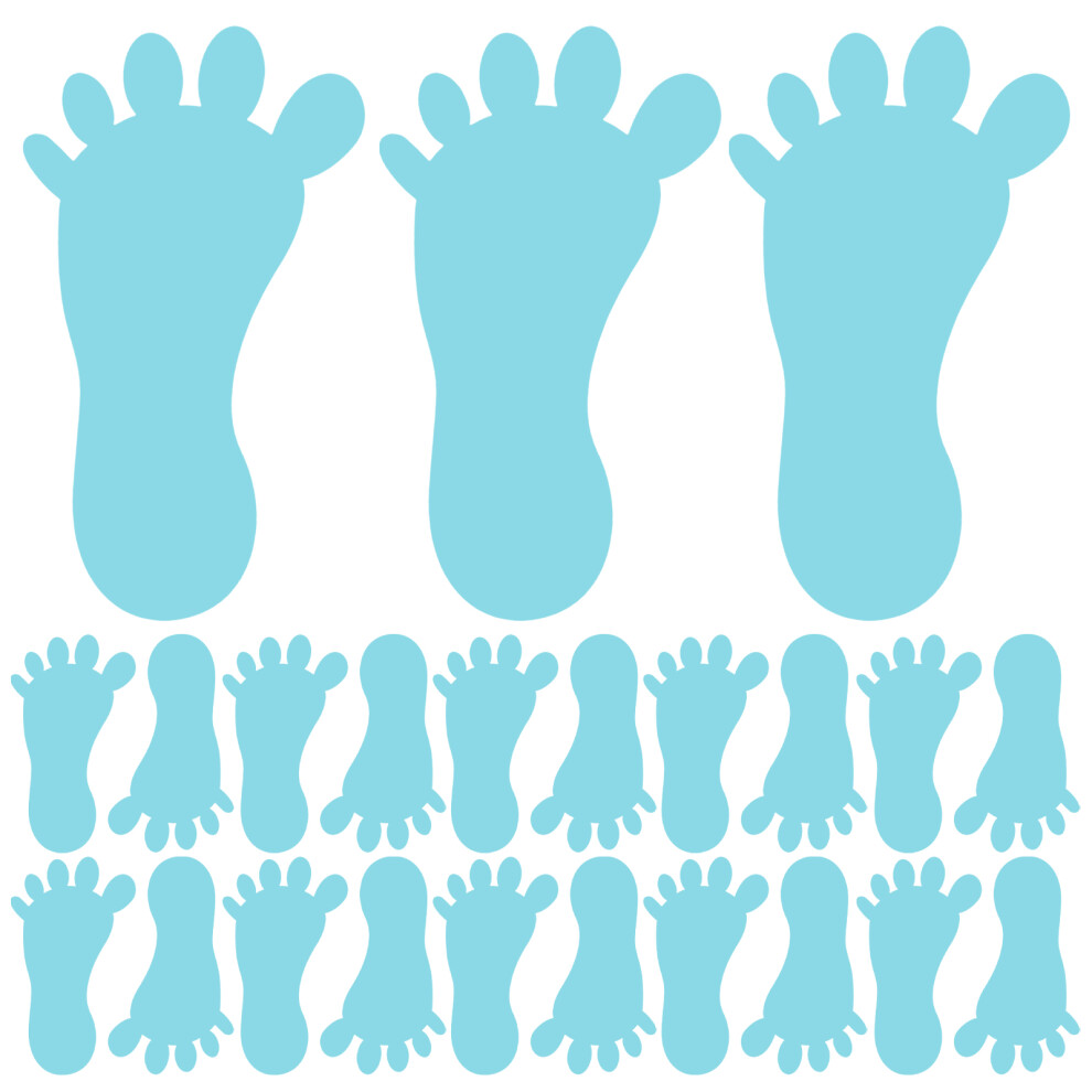 Photos - Garden & Outdoor Decoration 120 Pcs Small Feet Shape Stickers Removable Wall Decal For Drills Training