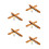 10 Pcs Wall Mounted Wood Pool Stick Rack For 6 Sticks Storage 6
