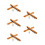 10 Pcs Wall Mounted Wood Pool Stick Rack For 6 Sticks Storage 8