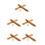 10 Pcs Wall Mounted Wood Pool Stick Rack For 6 Sticks Storage 10