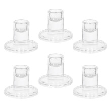 12 Pcs Clear Crystal Taper Candle Holders For Wedding Party