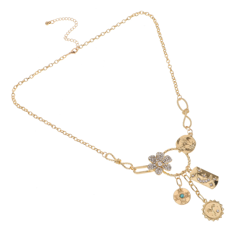 Photos - Pendant / Choker Necklace 2Pcs Charm Necklace For Women Vintage Pendant Dainty Chain Jewelry