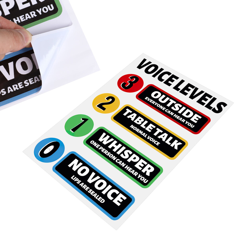 Photos - Garden & Outdoor Decoration 4Pcs Voice Level Sticker Classroom Rules Wall Decor For School Cafe
