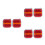 6St Trailerverlichting Set Vierkant Rubber Plastic Voor Auto Multi 9