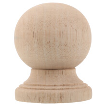 2Pcs Unfinished Wooden Ball Finial For Stair Column Bed Post Cap