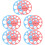 10 Pcs Nipple Rulers Circular Template Measuring Tool 8