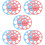 10 Pcs Nipple Rulers Circular Template Measuring Tool 10