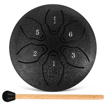 3Pcs Ethereal Drum Tongue Rain Chime 6 Notes 3 In With Bag And Mallets