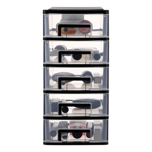 2Pcs Five-Layer Plastic Storage Cabinet With Drawers 31.4Cm Height 1