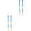 2 Pairs Wooden Rod Frame Drum Brushes Sticks Replacement For Jazz Folk Blue 3