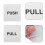 1Paar Minimalistisch Wit Acryl Push Pull Bord Zelfklevend Voor 9