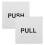 1Paar Minimalistisch Wit Acryl Push Pull Bord Zelfklevend Voor 10