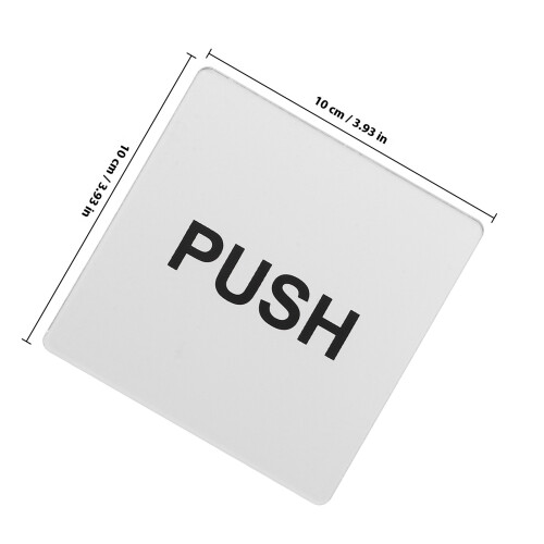 1Paar Minimalistisch Wit Acryl Push Pull Bord Zelfklevend Voor 1