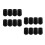 16Pcs Easy Install Black Rubber Bass Endpin Caps Cello Tip Protectors 10