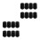 16Pcs Easy Install Black Rubber Bass Endpin Caps Cello Tip Protectors 8