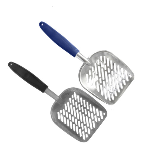 8Pcs Multi-Color Metal Cat Litter Scoop with Comfortable ABS Handle 1