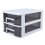 2Pcs Double Layer Plastic Storage Cabinet With Drawers For Closet 2