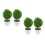 4 Pcs Artificial Plant Ball Decorative Bonsai Plastic Flower Green 5