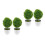 4 Pcs Artificial Plant Ball Decorative Bonsai Plastic Flower Green 7