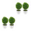 4 Pcs Artificial Plant Ball Decorative Bonsai Plastic Flower Green 4