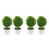 4 Pcs Artificial Plant Ball Decorative Bonsai Plastic Flower Green 3
