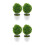 4 Pcs Artificial Plant Ball Decorative Bonsai Plastic Flower Green 2