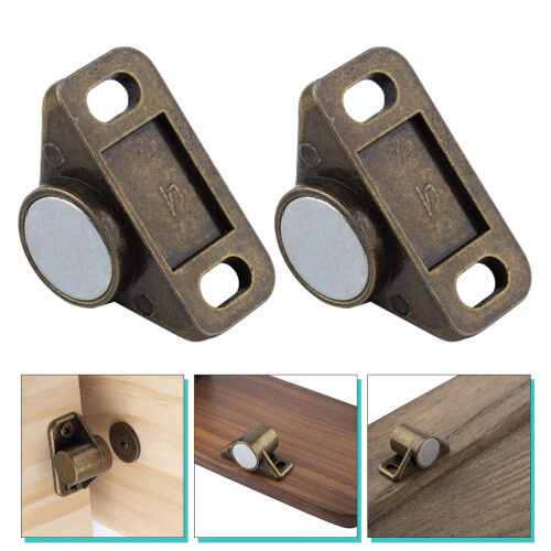2Stk Switch Verschluss Zinklegierung Magnetischer Türschloss 1