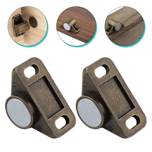 2Stk Switch Verschluss Zinklegierung Magnetischer Türschloss 2