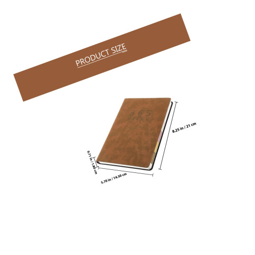 Draagbare Koffiekleurige Agenda Notepad Voor Kantoor En 1