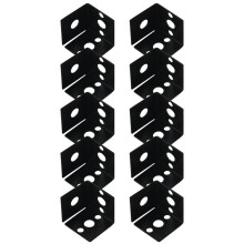10 Türscharniere Stifte Rechter 0,8x1,8 Cm Schwarz