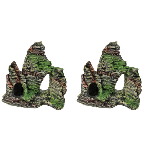 2Pcs Resin Aquarium Decor Multi- Tank Ornament Safe Durable 1