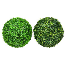 2Stk Runde Grüne Faux-Topiary-Kugeln Für Und Garten
