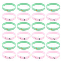 72St Assortiment Felgekleurde Flamingo Siliconen Armbanden Voor Decor
