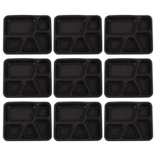 90 Pcs 5 Compartment Meal Prep Containers Stackable Microwave Safe