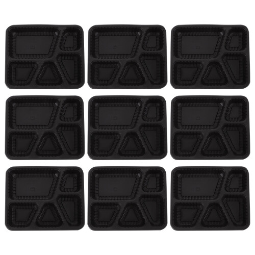90 Pcs 5 Compartment Meal Prep Containers Stackable Microwave Safe