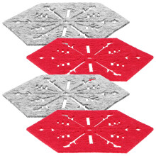12 Pcs Christmas Hexagon Placemats Snowflake Heat Insulation Cup Mats