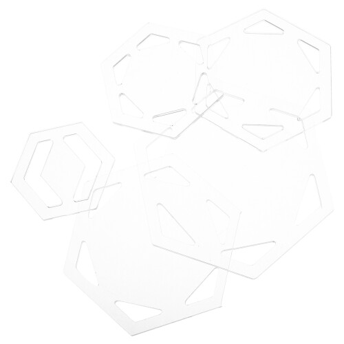 25 Pcs Acrylic Hexagon Quilting Templates For Diy Sewing Projects 1