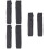 3Pcs Knitted Fingerless Gloves With Thumb Hole For Women Dark Grey 7