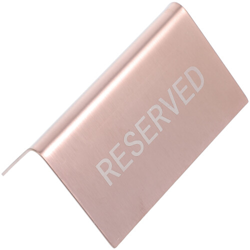 2Pcs Stainless Steel Reserved Table Signs Rose Gold 1