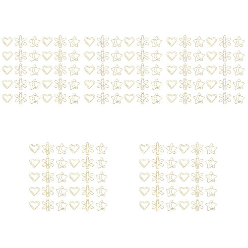 150 Pcs Decorative Metal Paper Clips Shaped Bills Clamp 2