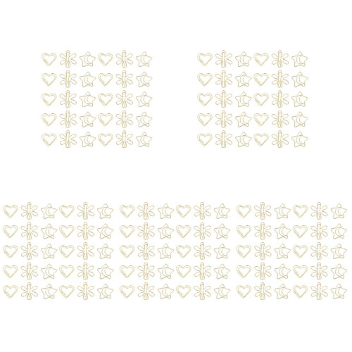 150 Pcs Decorative Metal Paper Clips Shaped Bills Clamp 1