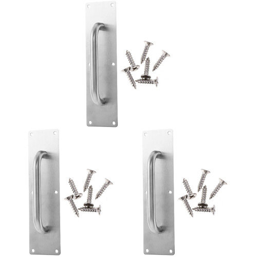 3 Sets Stainless Steel Pull Plate Modern Furniture Door Handle 1