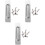 3 Sets Stainless Steel Pull Plate Modern Furniture Door Handle 3