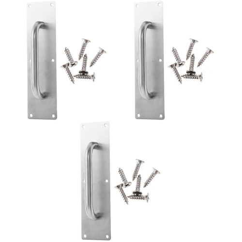 3 Sets Stainless Steel Pull Plate Modern Furniture Door Handle 2