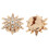5 Pairs Rhinestone Button Covers Clip-On Outfit Upgrade 3