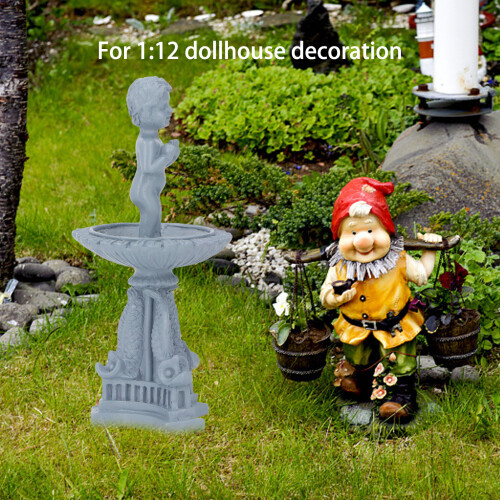 Gartenjunge Harz-Puppenhaus-Statue 1:12 Maßstab 2