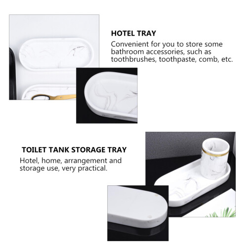 Vanity Countertop Organizer Tablett Keramik Make-up Tablett 1
