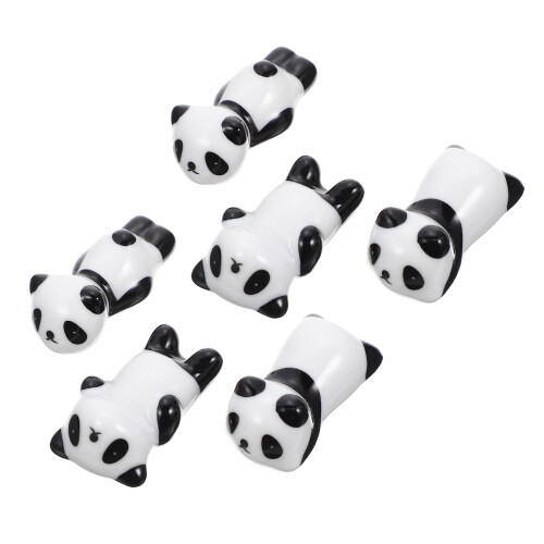 6St Bambusstäbchen Ablage Panda Büro Keramik Roter Panda